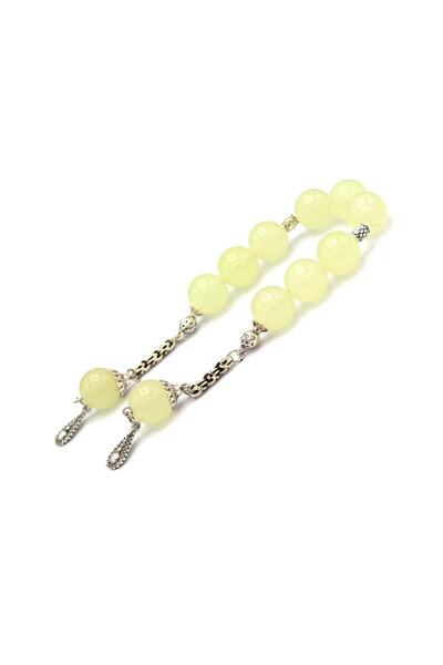 Midyat Nurtaş Gümüş Zaza Model Green Highlighter Powder Amber Prayer Beads - ...
