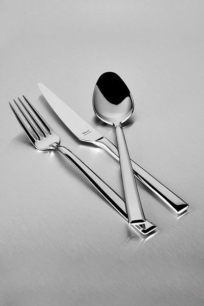 Hisar Miami 18 Pieces - Steel Dessert Spoon and Knife Set