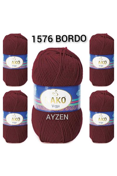 NAKO Vega Hand Knitting Yarn 5 Pack