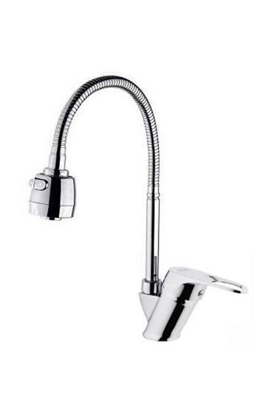 Doğanay Kitchen Sink Faucet Brass with Double Water Inlet Spiral Hose