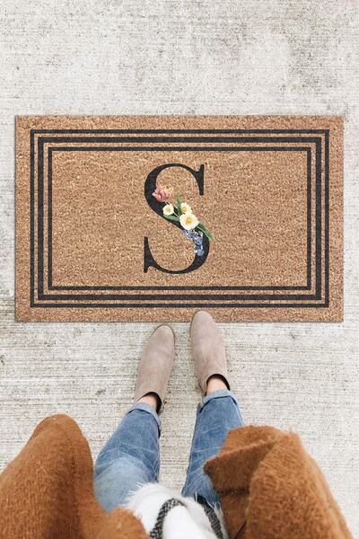 Monnhein Letter Printed Door Front Mat Decorative Outdoor Doormat Home Interi...