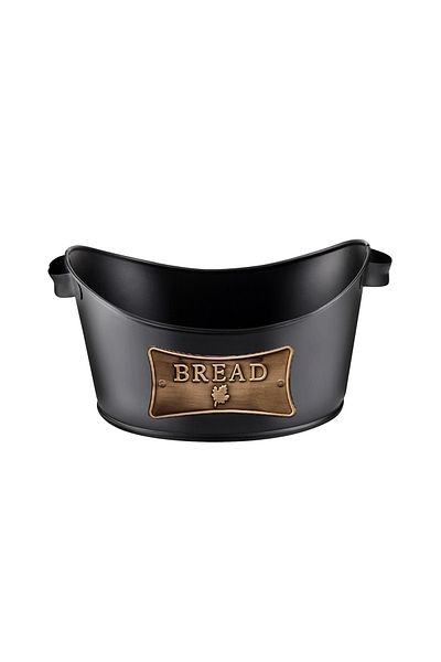 Tutalhome Metal Boat Bread Bowl Black