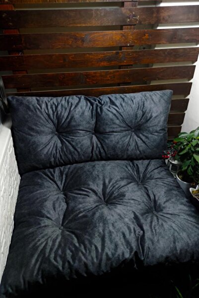 Mutfakta Moda Pofidik Antrasit Yer Minderi Ikili Takım /köşe Petek Önü Palet Yer Minderi