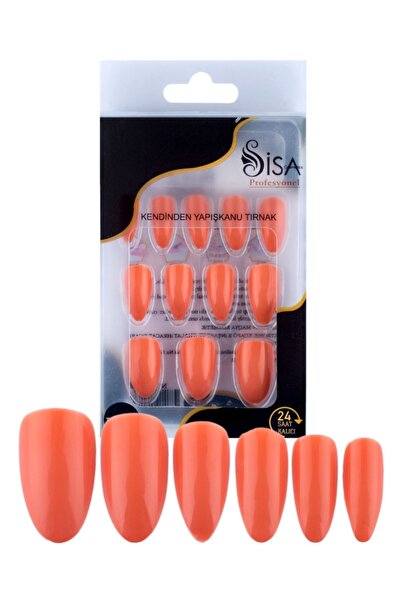 SİSA Cosmetics 12'li Profesiyonel Parlak Turuncu Kendinden Yapışkanlı Kırılma...