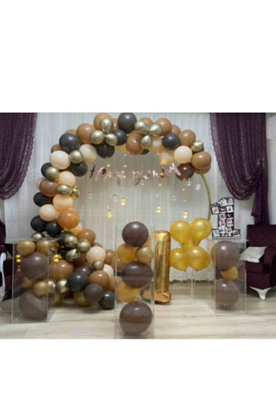 Party City Chrome Gold Caramel Brown Salmon Color Balloon Chain