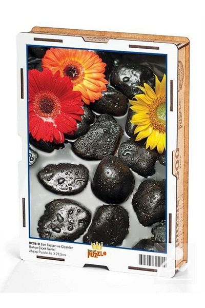 King Of Puzzle Zen Stones And Flowers Wooden Puzzle 500 Pieces