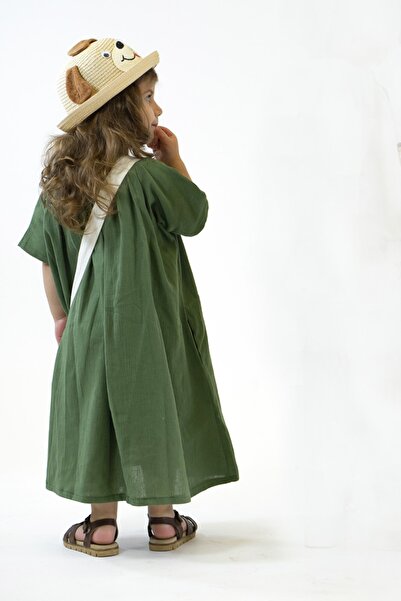 Catz Kids Haki Şile Bezi Sunny Elbise