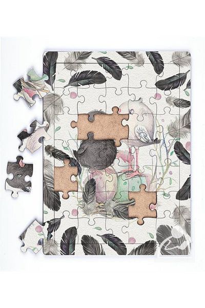 King Of Puzzle بازل خشبي للطيور الصغيرة 35 قطعة (xxxv-16)