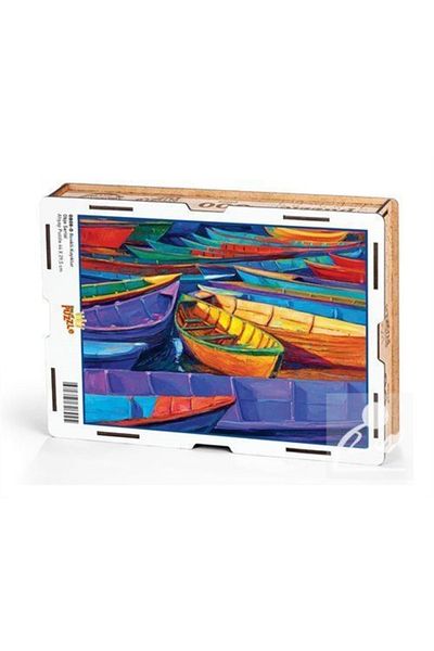 King Of Puzzle Colorful Boats Wooden Puzzle 500 Pieces