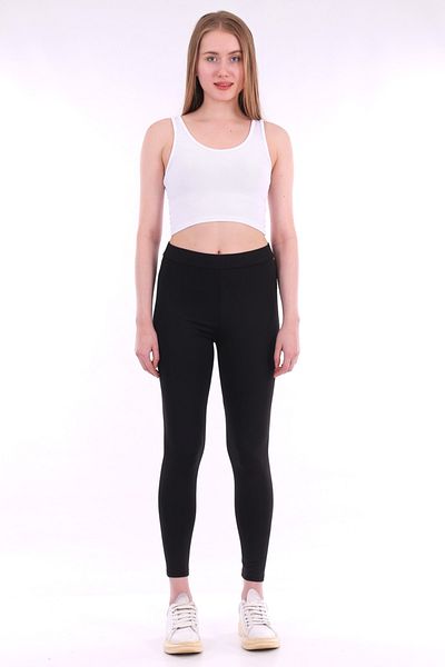 Lamirella Black High Waist Plus Size Flexible Tights