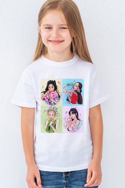 Morinna İm Tricou unisex pentru copii cu imprimeu Blackpink Mr-12