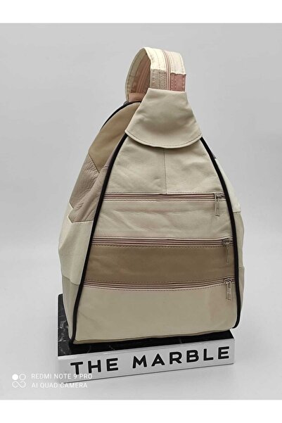 Erzeno Rucsac negru cu mai mulți ochi din piele naturală și geantă model maim...