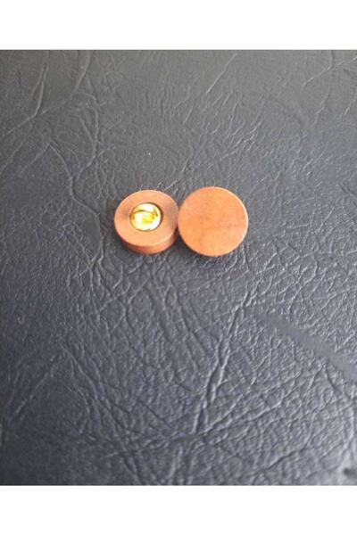 İMREN AKSESUAR زر خشبي طبيعي بعرض 1 سم - 10 قطع، عبوة واحدة