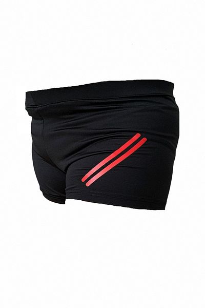 Fs Boy's Black Red Printed Boxer Swimmer Sea Pool Beach Swimsuit