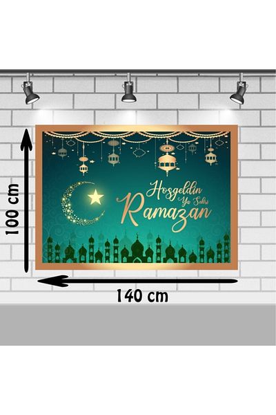 Parti Furyası Ramadan Ornaments Canvas Poster 100x140 Cm