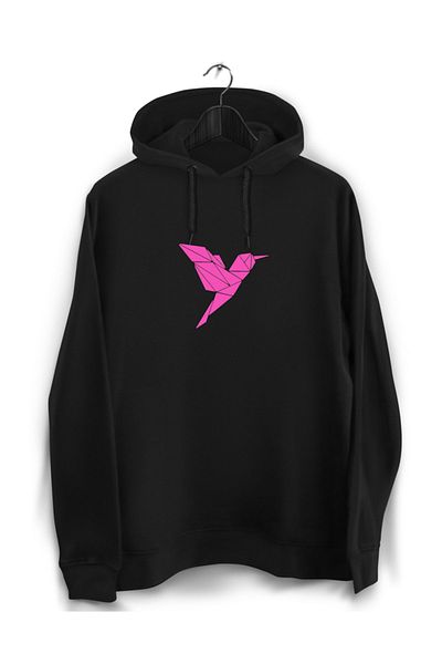 YEACHY Φούτερ με στάμπα Unisex Black Bird