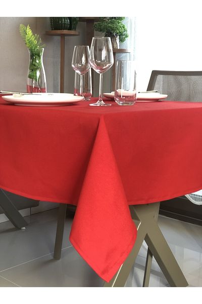 desen izmir 1.30 X 1.70 Red Tablecloth