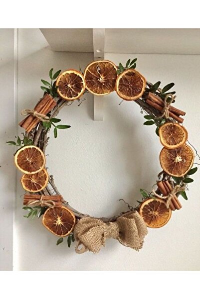 Yumak Dekor Grup Дверна прикраса з апельсинами та корицею, настінна декорація