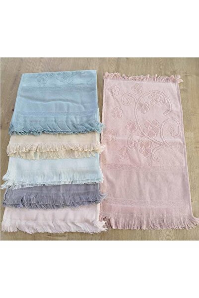 Rüya Etamine Embroidered Cross Stitch Towel with Fringes (30x50) 1 Piece White