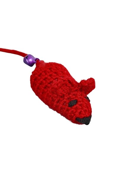 Tamiret صنارة صيد القطط المحبوكة - لعبة خشبية على شكل جرس الفأر