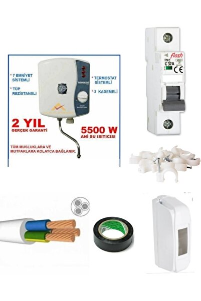 Aydın derya 5500w Mutfak Şohbeni 3 Mt Kablolu Tam Takım Set