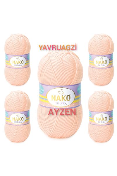 NAKO Ελίτ Μωρών Χειροποίητο Νήμα 5 Τεμάχια (100γρ X 5 Τεμάχια)