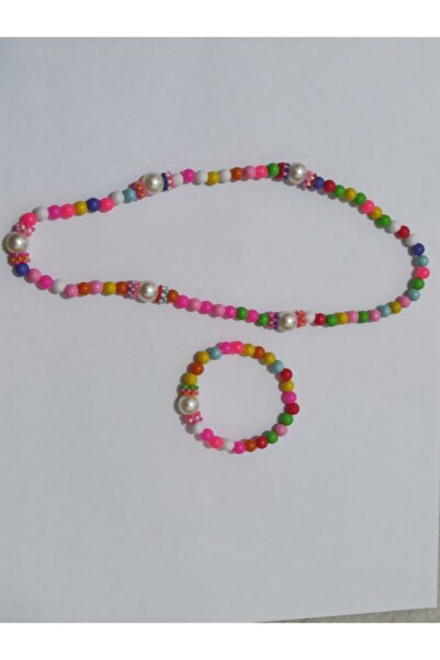 Yanaryıldızı Çocuk Bileklik Kolye Inci Model