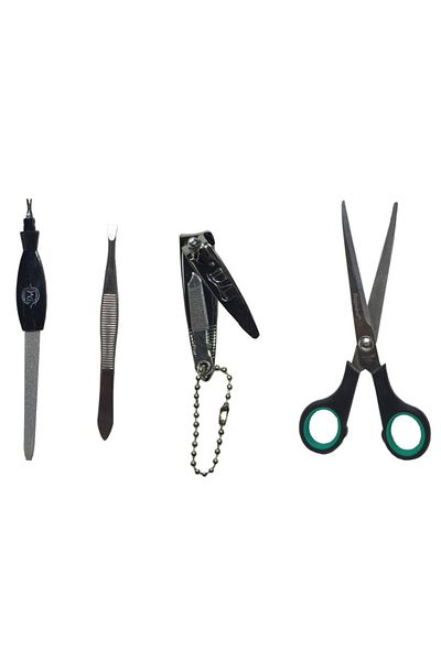 Paradise Scraper - Nail File, Nail Clipper Set with Scissors Gift 4 Pieces 5 Products