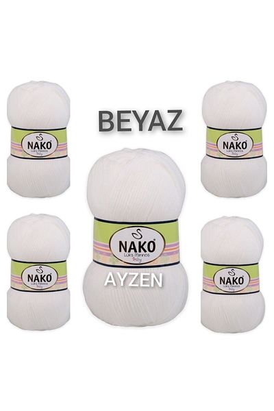 NAKO Πολυτελές Minnoş Πλεκτό Σχοινί Χειρός 5 Συσκευασία (100gr X 5 Τεμάχια)