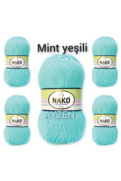 NAKO Πολυτελές Minnoş Πλεκτό Σχοινί Χειρός 5 Συσκευασία (100gr X 5 Τεμάχια)
