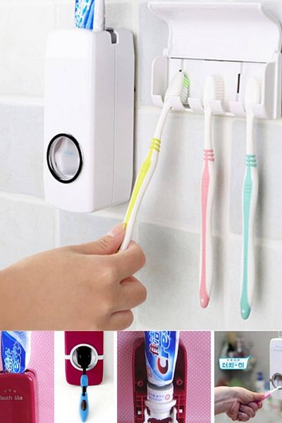 Carat Home 5-Piece Brush Toothpaste Squeezer - Squeezer Brush Holder