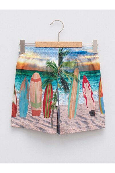 LC Waikiki Baskılı Hızlı Kuruyan Erkek Çocuk Deniz Şortu