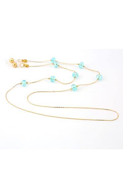 BVER حزام النظارة بسلسلة إيطالية مطلية بحجر صغير لؤلؤي موديل 041