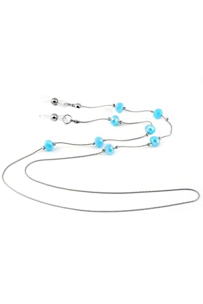 BVER حزام النظارة بسلسلة إيطالية مطلية بحجر صغير لؤلؤي موديل 004