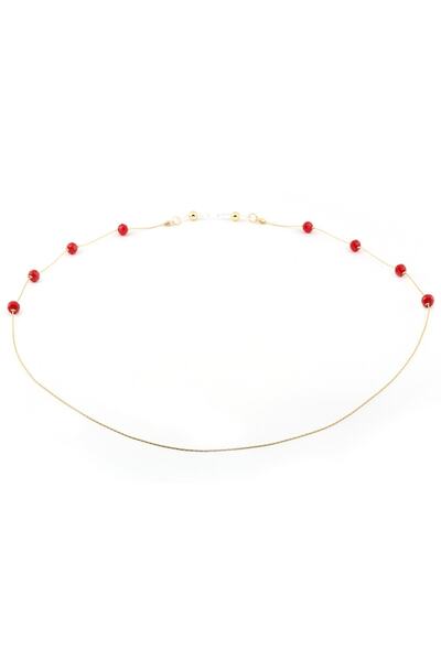 BVER Pearl Mini Stone Special Coated Italian Chain Glasses Strap Model 021