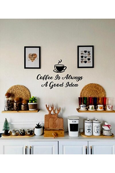 MIGNATIS Το καφέ είναι πάντα μια καλή ιδέα Αυτοκόλλητο γραφής τοίχου 60x37εκ.