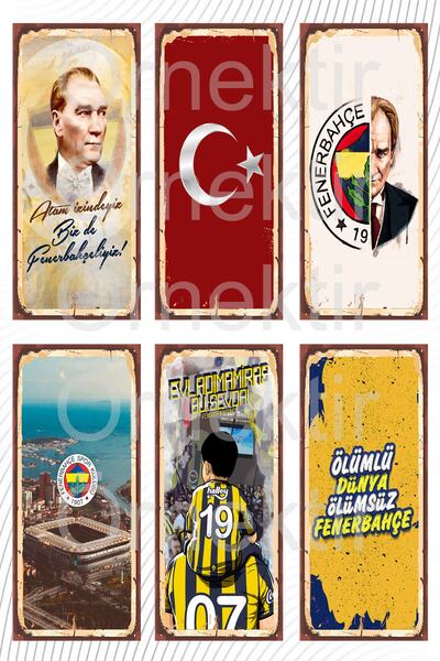 hediyeniburadabul Σετ αφισών με θέμα την Φανερμπαχτσέ, 6 τεμαχίων