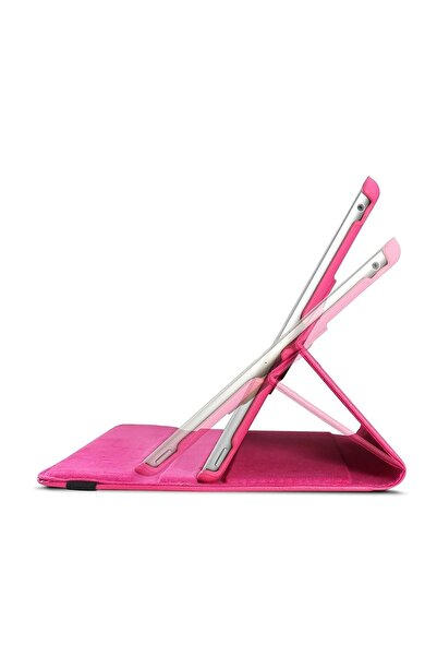 Microsonic Ipad 10.2'' 8. Nesil A2270-a2428-a2429-a2430 Uyumlu  Kılıf 360 Rotating Stand Deri Gold
