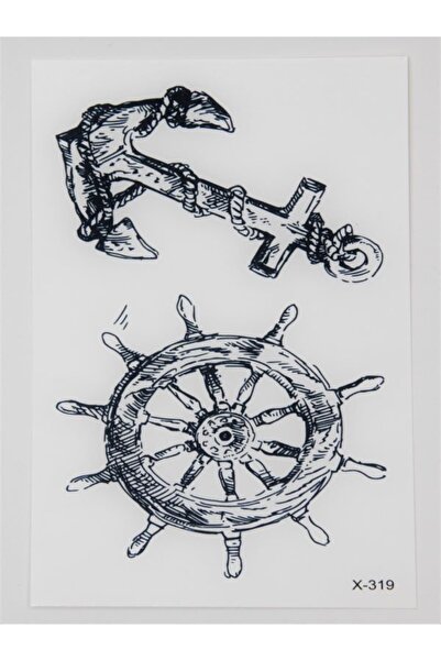 Mecit Tuhafiye Çapa Ve Gemi Dümeni Geçici Mini Dövme