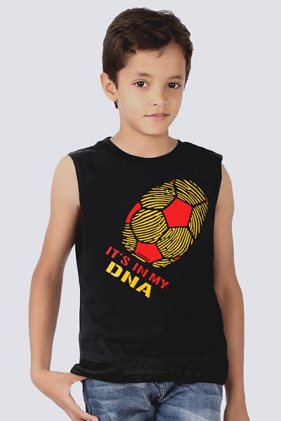 ROCKANDROLL Culorile mele sunt Leul Negru Cut mânecă | Tricou fără mâneci pentru băiat | Atlet