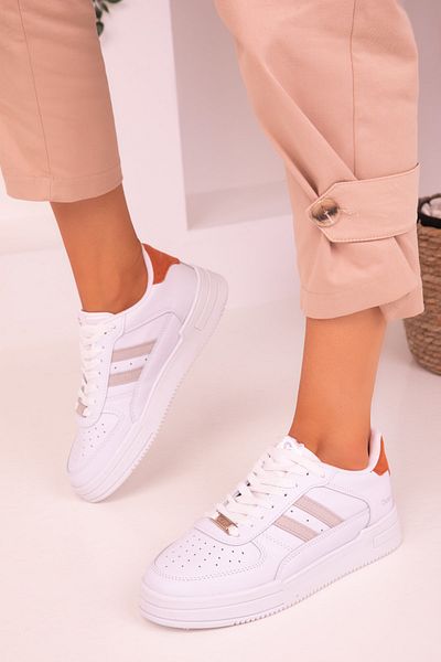 SOHO White-Ice-Orange Women's Sneakers 17105