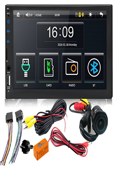 ClasKing Ds-525 / Usb / Bluetooth Çalar Double Oto Teyp Kamera Tablet Ekran