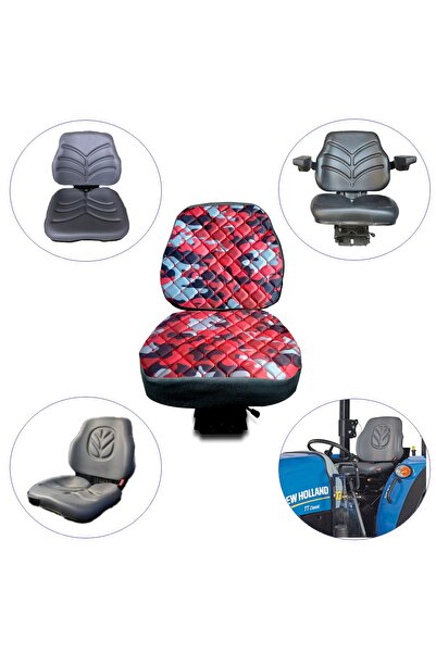 Binbir Trend Tractor Seat Cover - All Tractors-Red Camo -Bb-368