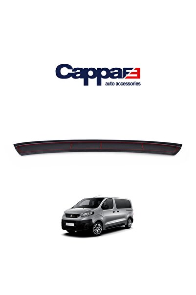 Cappafe Peugeot Expert 3/traveller Arka Tampon Eşiği Koruma (Abs) Mat Siyah 2017 Ve Sonrası