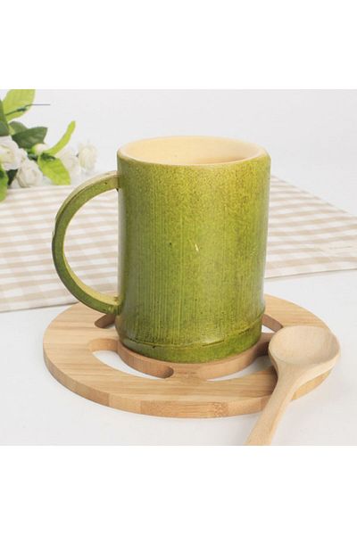 Riyaz Dükkan Natural Bamboo Mug Cup, Mug, Pen Holder
