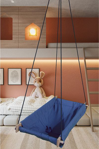 Navy blue shop baby swing