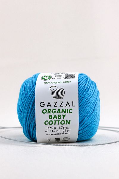 Gazzal Βιολογικό βρεφικό βαμβάκι 50 gr 100% οργανικό βαμβάκι πλεκτό στο χέρι κλωστή Taka Yarn (424 Obc)