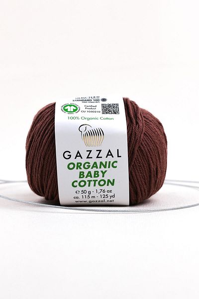 Gazzal Βιολογικό βρεφικό βαμβάκι 50 gr 100% οργανικό βαμβάκι πλεκτό στο χέρι κλωστή Taka Yarn (433 Obc)