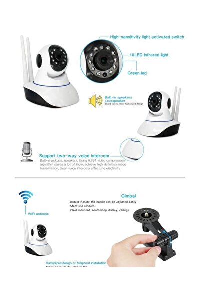 Angel Eye Angeleye Ks-515 Gece Görüşlü Hd 360 Derece Wifi Ip Kamera