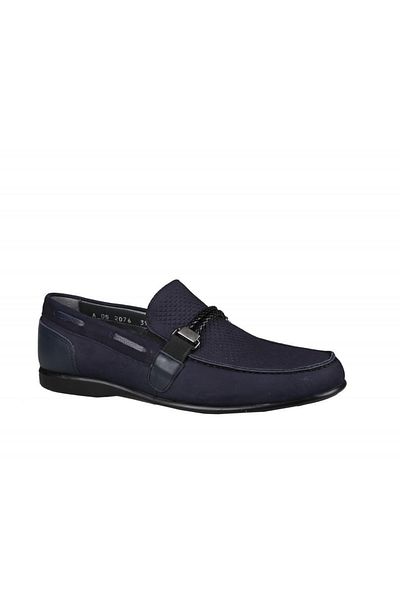 Fosco 2076 Navy Blue Nubuck Men's Casual Shoes